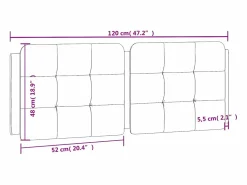 Discount Clicnbuy Cabecero de cama acolchado cuero sintético negro 120 cm Blanco
