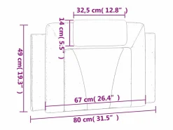 Clicnbuy Cabecero de cama acolchado cuero sintético 80 cm