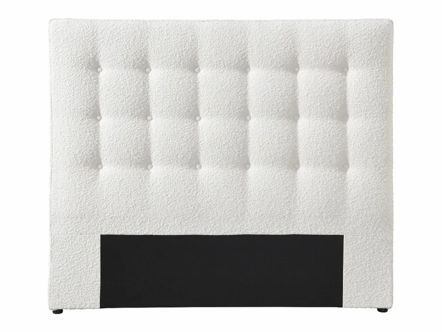 Vente-unique Cabecero de cama capitoné 180 cm en tela bouclé - FRANCESCO