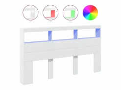vidaxl Cabecero de cama con LED 180x17x102 cm
