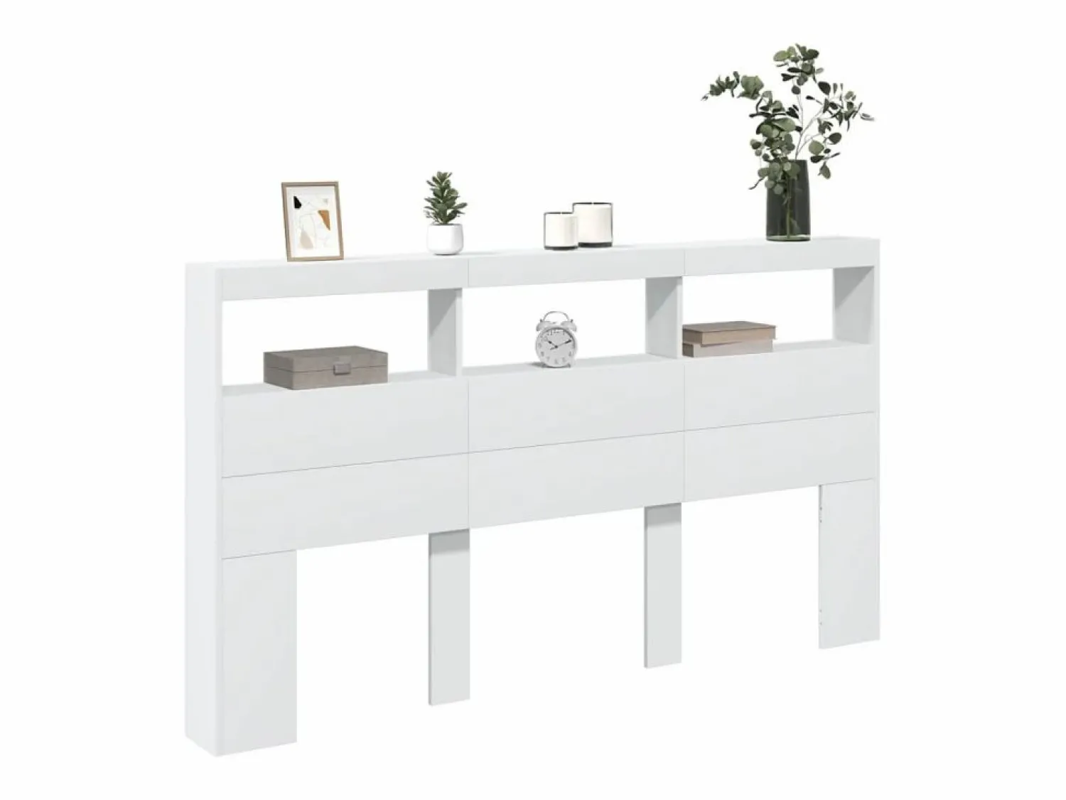 vidaxl Cabecero de cama con LED 180x17x102 cm