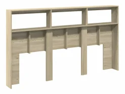 Clicnbuy Cabecero de cama con LED roble Sonoma 180x17x102 cm
