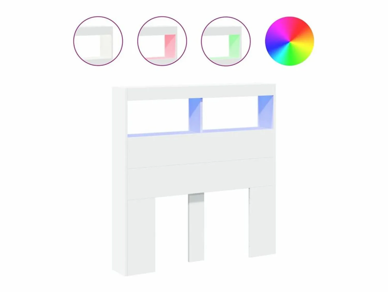 Hot Cabecero de cama con LED 100x17x102 cm Cabecero Y Puente De Cama