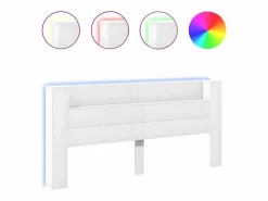 Outlet Cabecero de cama con LED 220x16,5x103,5 cm Cabecero Y Puente De Cama
