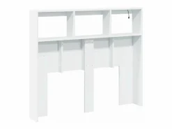 Outlet Clicnbuy Cabecero de cama con LED 120x17x102 cm Blanco