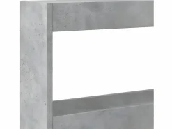 Clicnbuy Cabecero de cama con luz LED hormigón 200x17x102 cm