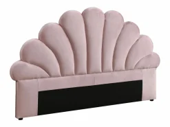 Vente-unique Cabecero de cama en forma de concha 140 cm en terciopelo - MOANA