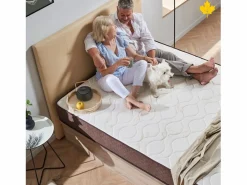 Clearance Cabecero de Cama Tapizado 135 cm | | Tela de Polipiel Liso | Directo al suelo sin agujeros | Descansin Beige