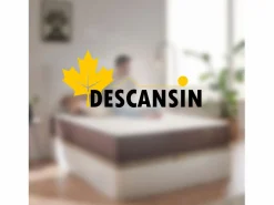 Clearance Cabecero de Cama Tapizado 135 cm | | Tela de Polipiel Liso | Directo al suelo sin agujeros | Descansin Beige