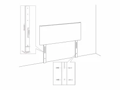 Clicnbuy Cabecero de terciopelo claro 83x23x78/88 cm