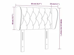 Clicnbuy Cabecero de terciopelo claro 83x23x78/88 cm
