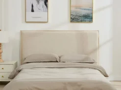 Vente-unique Cabecero desenfundable 150 cm en algodón y lino en color - TAHIME