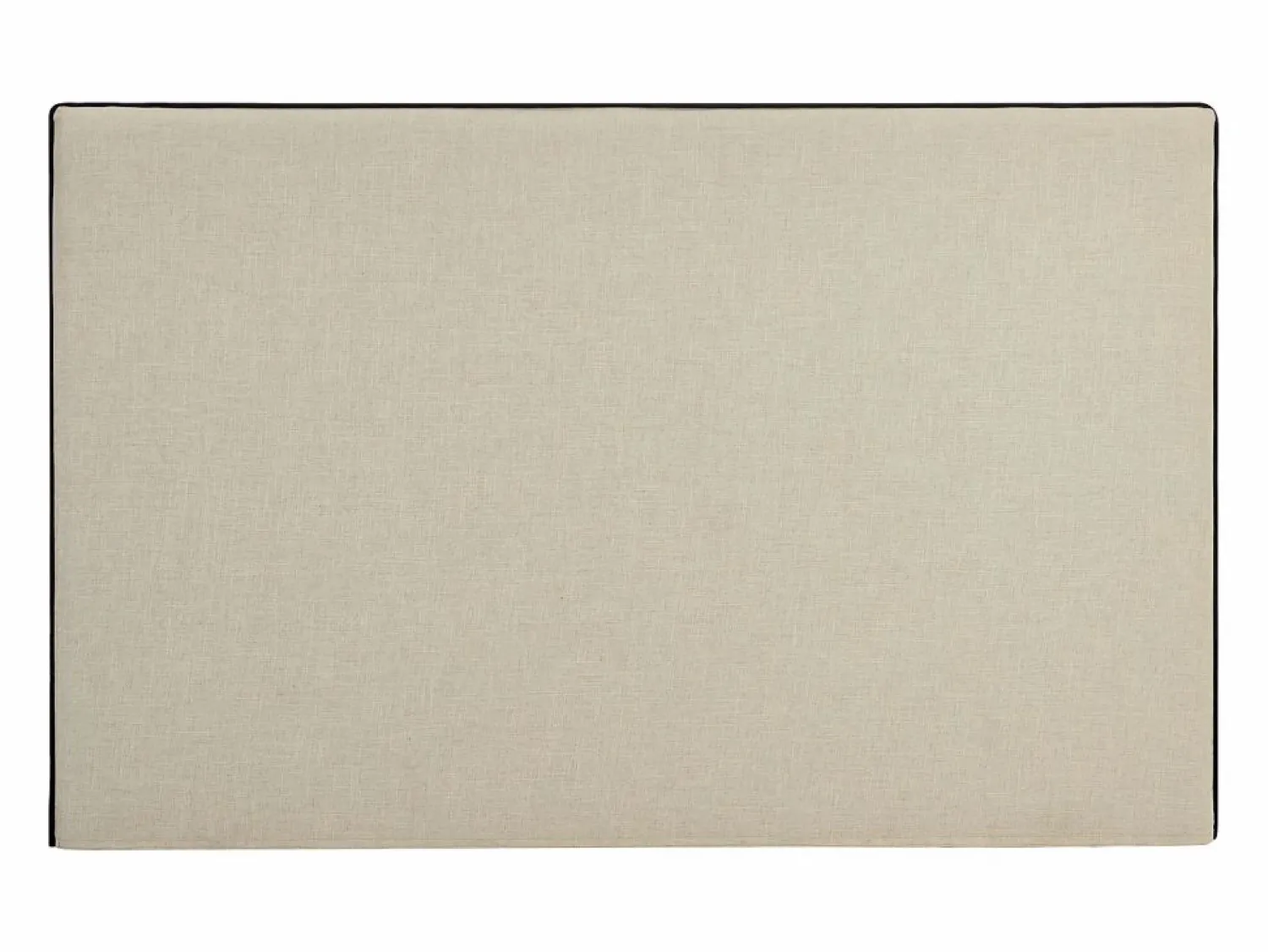 Outlet Vente-unique Cabecero desenfundable de 170 cm en algodón y lino color beige y negro - CHESMA Negro / Beige