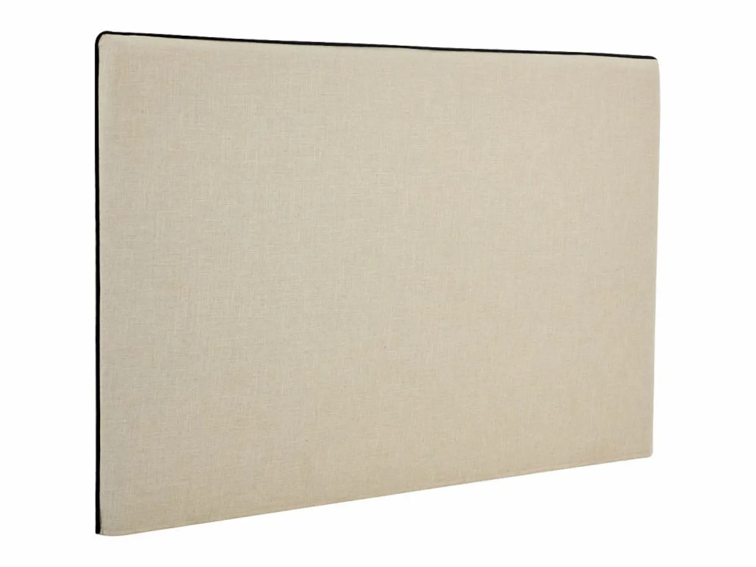 Outlet Vente-unique Cabecero desenfundable de 170 cm en algodón y lino color beige y negro - CHESMA Negro / Beige