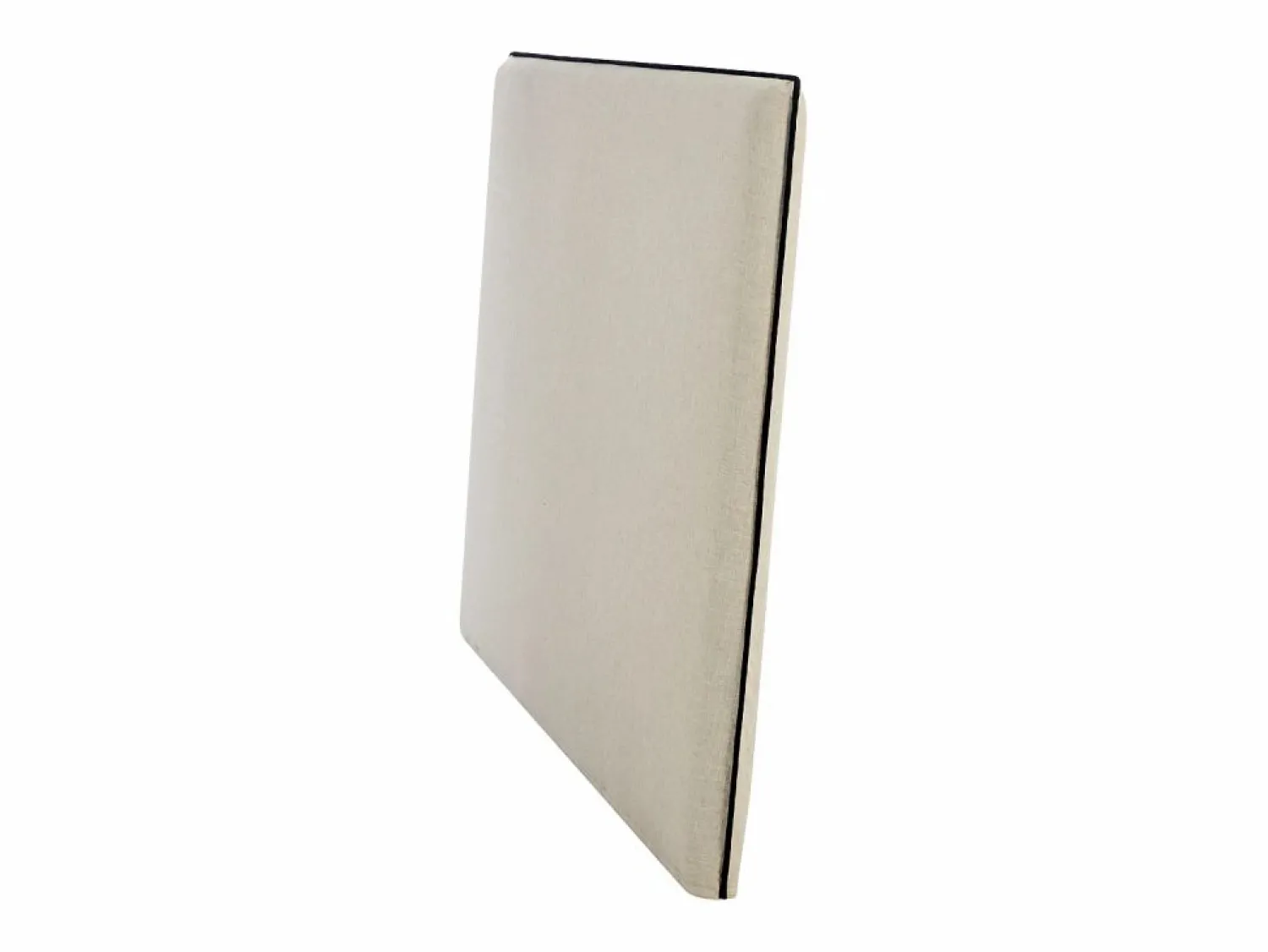 Outlet Vente-unique Cabecero desenfundable de 170 cm en algodón y lino color beige y negro - CHESMA Negro / Beige