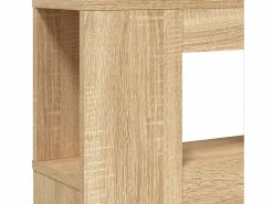 Hot vidaxl Cabecero LED madera ingeniería roble Sonoma 120x18,5x103,5 cm Color natural claro