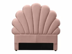 Best Vente-unique Cabecero MOANA de 110 cm con diseño de conchas marinas en terciopelo rosa Rosa palo