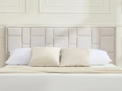 Online Vente-unique Cabecero moderno de terciopelo de 140 cm - HERMINE Beige