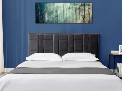 Vente-unique Cabecero moderno Hermine de 160 cm en terciopelo oscuro