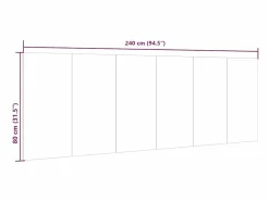 Cabecero pared madera contrachapada roble Sonoma 240x1,5x80cm Cabecero Y Puente De Cama