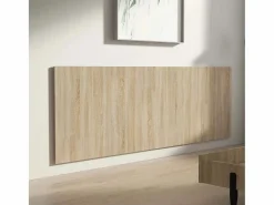 Cabecero pared madera contrachapada roble Sonoma 240x1,5x80cm Cabecero Y Puente De Cama