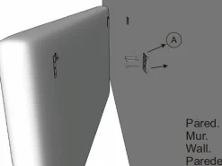 VS Venta-stock Cabecero tapizado Carla 140x60 cm , Acolchado con Espuma, 8 cm de Grosor