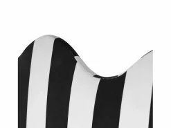 Online Cabecero tapizado forma ondulada franjas blancas y negras 160x73,5cm Cabecero Y Puente De Cama