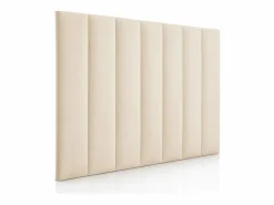 Best Morfeo Descanso Cabecero tapizado nórdico líneas verticales tela antimanchas para cama 200 cm - 210x125 cm Beige