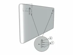 Outlet VS Venta-stock Cabecero tapizado Oslo 140x100 cm, capitone en Tela , 8 cm de profundidad Gris