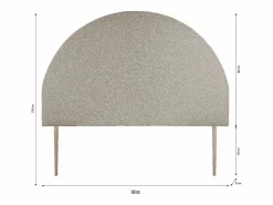 Cabecero tapizado tejido teddy 160x120cm MOON