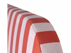 Cabecero tapizado terciopelo a rayas rojas y s 160x97cm