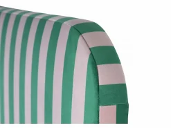 Sale Cabecero tapizado terciopelo a rayas s y rosas 160x97cm Cabecero Y Puente De Cama