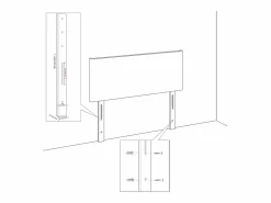 Cabeceros 2 unidades de terciopelo oscuro 72x7x78/88 cm Cabecero Y Puente De Cama