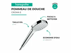 HANSGROHE Cabezal de ducha Croma E EcoSmart, /cromo