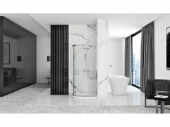 Discount Rea Cabina De Ducha + Plato De Ducha Look Chrome 80X80 Plateado