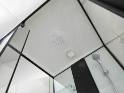 Shower & Design Cabina de ducha con hidromasaje, lluvia tropical y ducha de mano PRIMEA - 90 x 90 x 215 cm