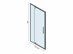 Rea Cabina De Ducha De Pared Rapid Swing 120X100 Chrome