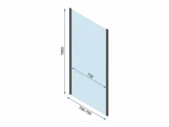 Best Rea Cabina De Ducha De Pared Rapid Swing Chrome 100X80 Plateado