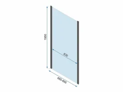 Best Rea Cabina De Ducha De Pared Rapid Swing Chrome 100X80 Plateado