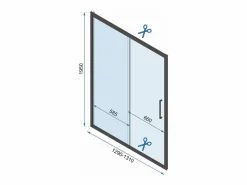 Hot Cabina De Ducha De Pared Rapid Slide 130X80 Chrome Cabina De Ducha