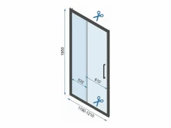 Rea Cabina De Ducha De Pared Rapid Slide Chrome 100X80