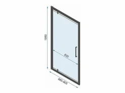 Hot Cabina De Ducha De Pared Rapid Swing 90X80 Chrome Cabina De Ducha