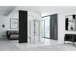 Rea Cabina De Ducha De Pared Rapid Swing 120X80 Chrome