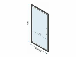Rea Cabina De Ducha De Pared Rapid Swing 120X80 Chrome