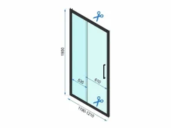 Sale Rea Cabina De Ducha Esquinera Rapid Slide 160X100 Chrome Gris
