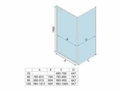 Best Rea Cabina De Ducha Esquinera Primo Swing 80X80 Chrome Gris