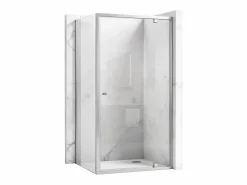 Best Rea Cabina De Ducha Esquinera Primo Swing 80X80 Chrome Gris