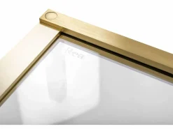 Rea Cabina De Ducha Hugo Brush Gold 100X80
