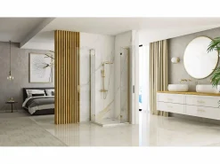 Outlet Cabina De Ducha Hugo 80X80 Brush Gold Mampara De Ducha