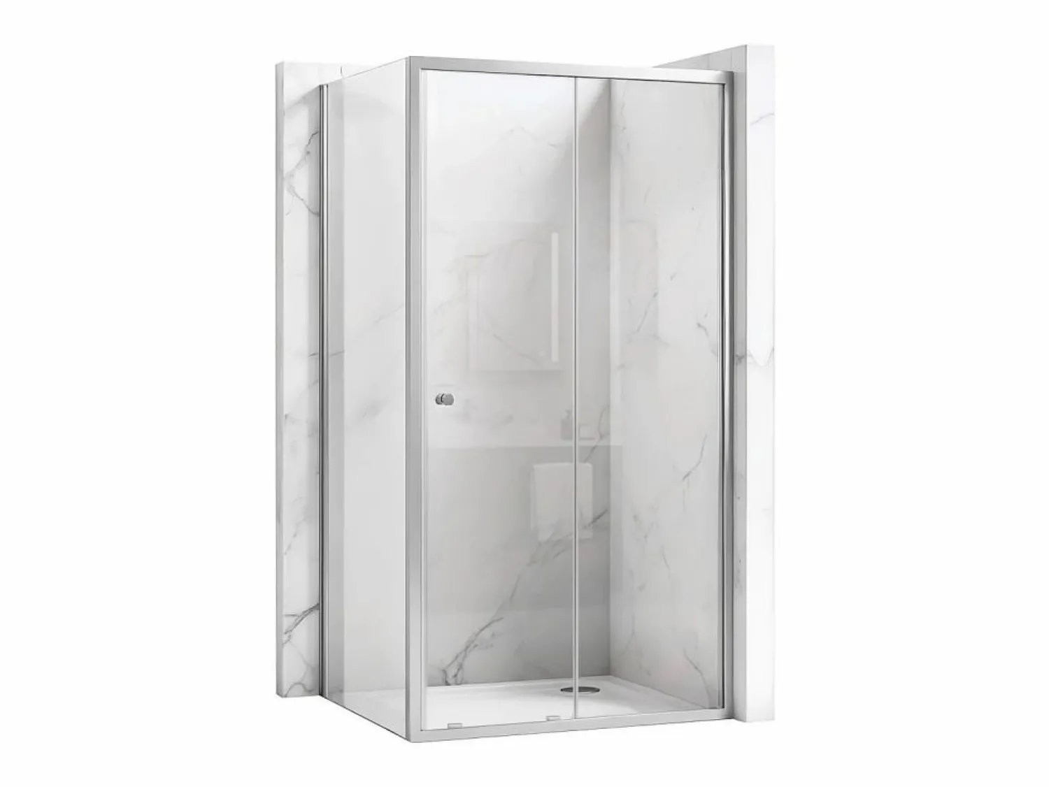 Hot Rea Cabina De Ducha Primo Slide 120X100 Chrome Gris